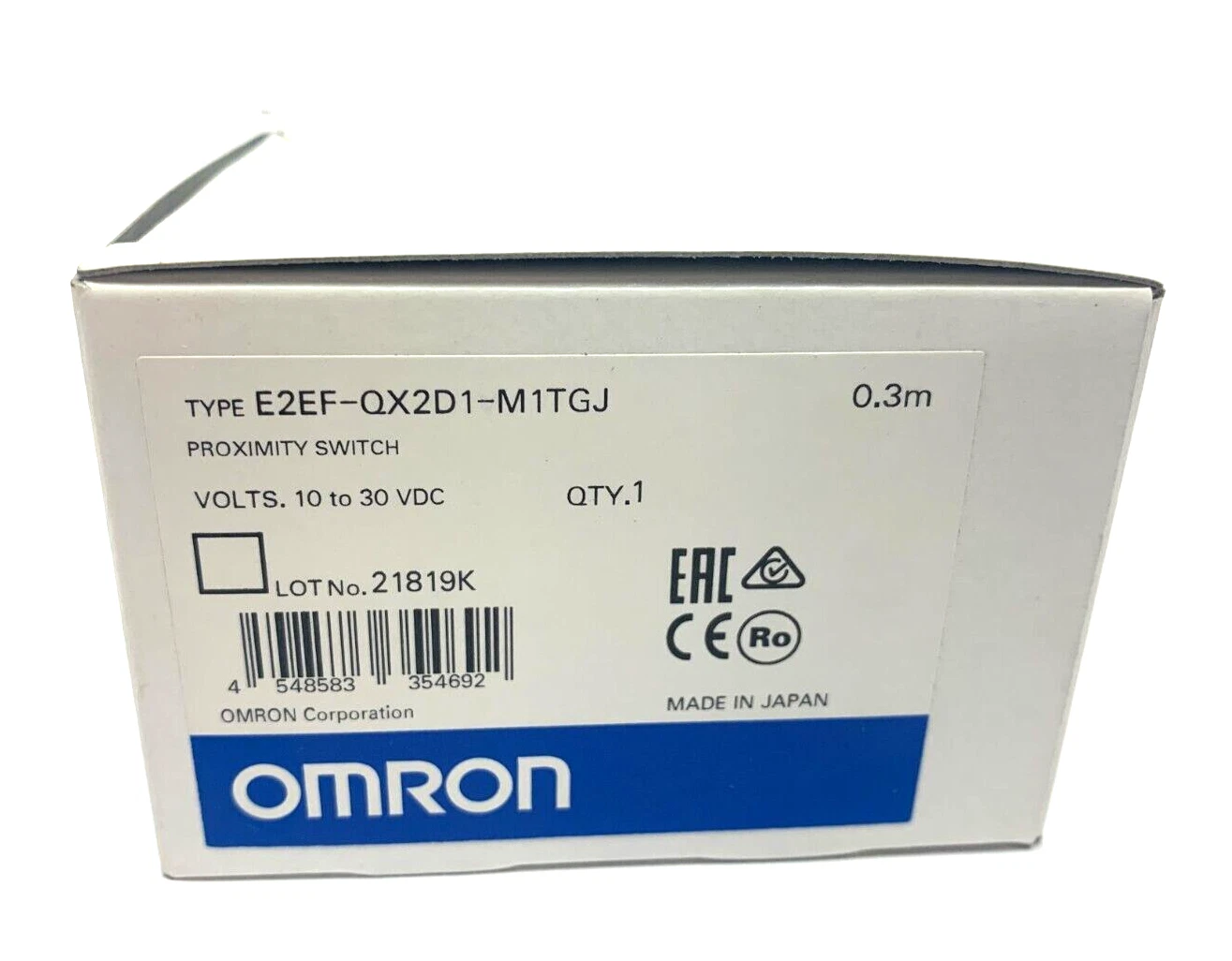 OMRON E2EF-QX2D1-M1TGJ Sensor de Proximidad Inductivo M8 Antisalpicaduras - Imagen 3